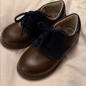 Footmates Brown and Navy Kids Shoes